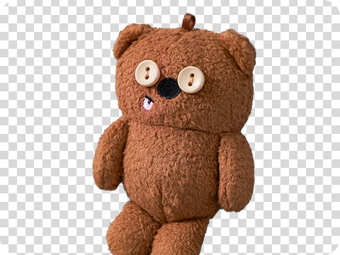 Transparent Background of Teddy Bear using AI to remove